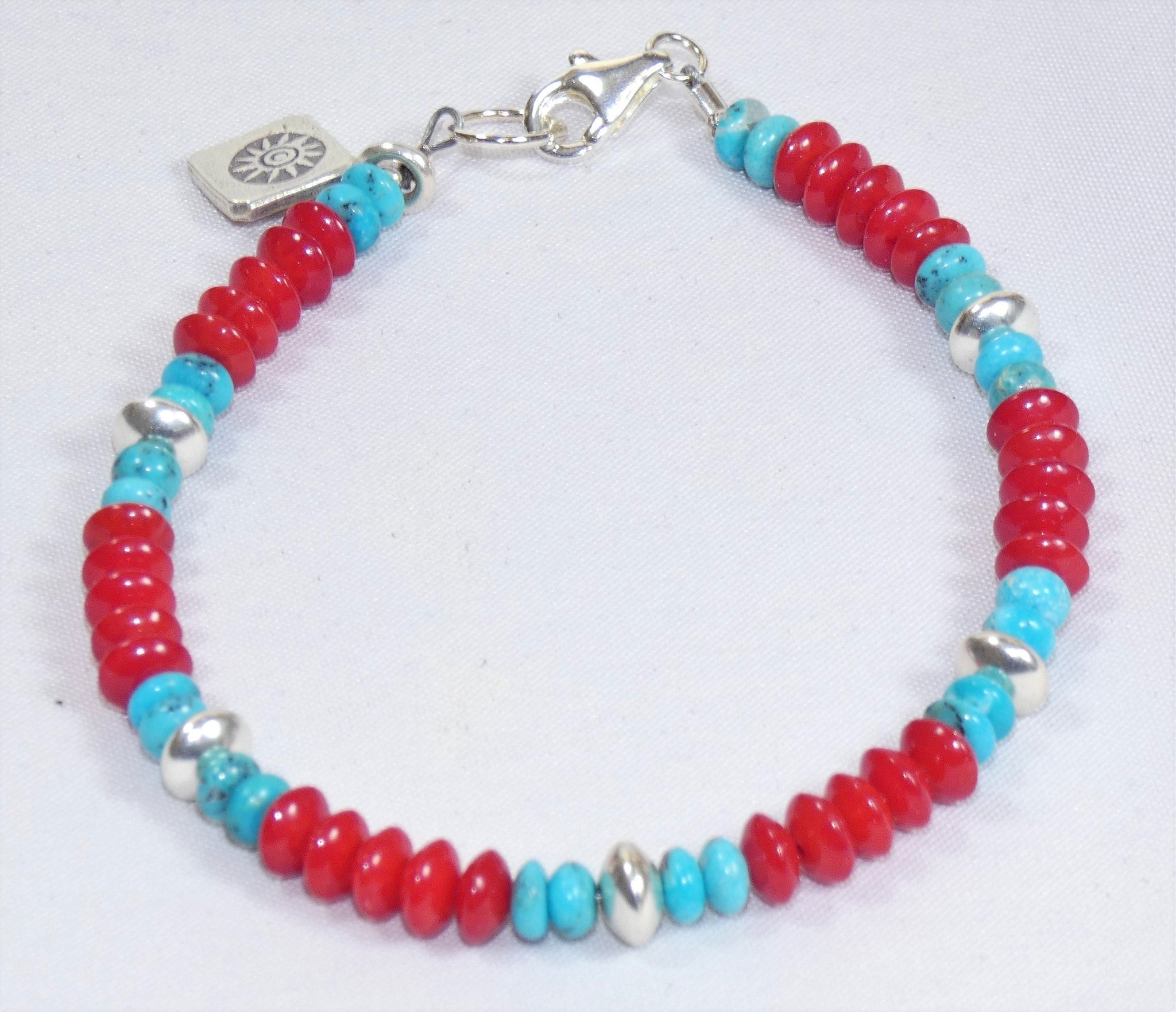 Carolina Sundance Turquoise Coral Bracelet Sleeping Beauty Turquoise Coral Bracelet