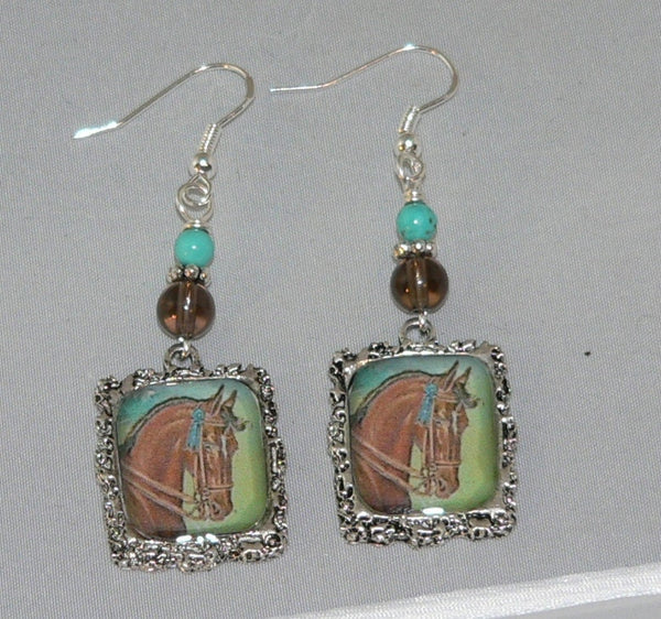 Alice In Wonderland Altered Art Earrings Cheshire Cat Earrings Handcrafted Cheshire Cat Artisan Earrings with Alice in Wonderland Theme