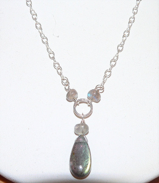 Labradorite Lariat Style Necklace