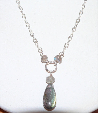 Labradorite Lariat Style Necklace