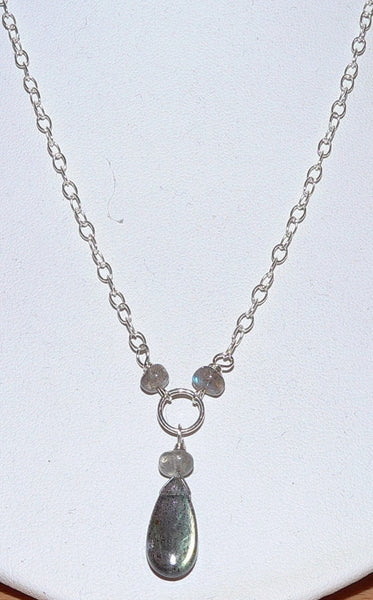Labradorite Lariat Style Necklace