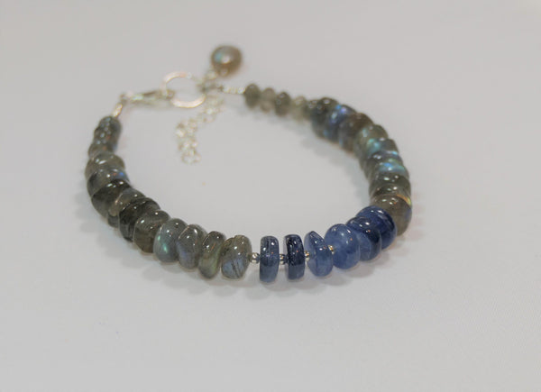 Stormy Labradorite Kyanite Bracelet