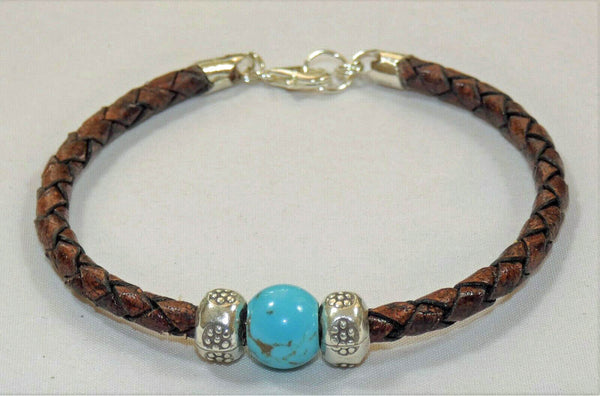 Kingman Turquoise Bolo Leather Bracelet