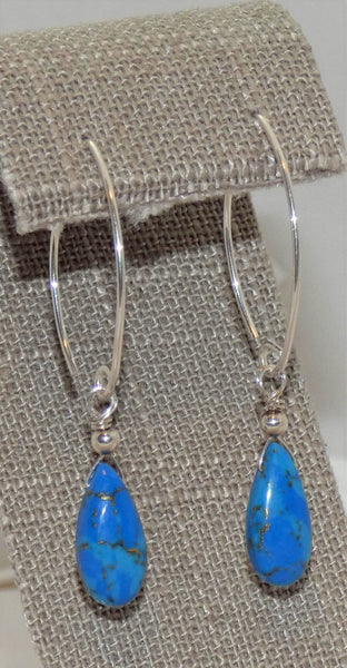 Blue Mohave Turquoise Earrings