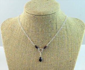 Gorgeous Garnet Briolette Minimalist Necklace