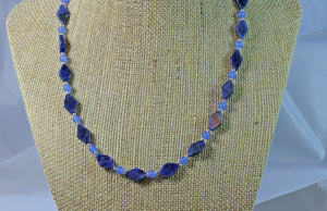 Sodalite Blue Agate Sterling Silver Necklace