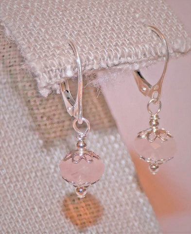 Blushing Rose Quartz Earrings