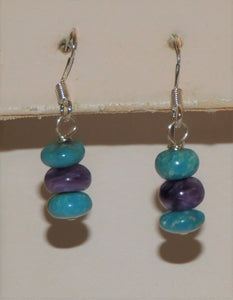 Sleeping Beauty Turquoise Sugilite Earrings