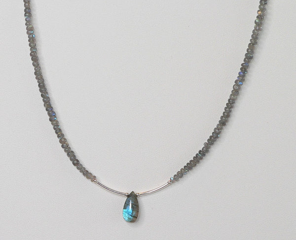 Blue Flash Labradorite Necklace Labradorite Beaded Necklace Sundance Necklace Labradorite Necklace