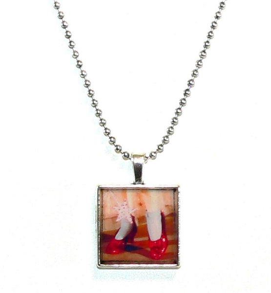 Ruby Slippers Necklace | Wizard of Oz Altered Art Necklace| Unique Gifts for Movie Lovers & Collectors Wizard Of Oz Necklace