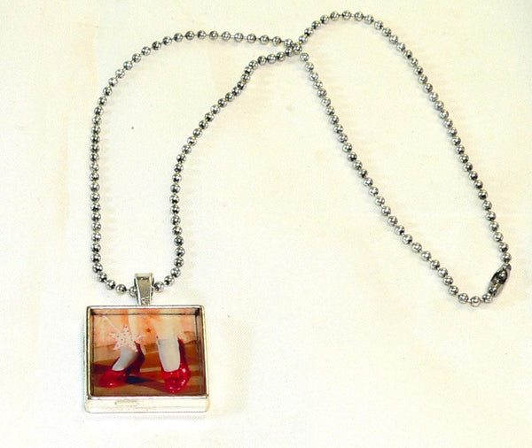 Ruby Slippers Necklace | Wizard of Oz Altered Art Necklace| Unique Gifts for Movie Lovers & Collectors Wizard Of Oz Necklace