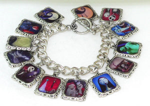 Nightmare Before Christmas Bracelet Altered Art Nightmare Before Christmas Tim Burton Inspired Spooky Fan Bracelet Art Collectible
