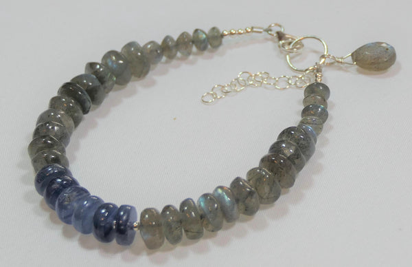 Stormy Labradorite Kyanite Bracelet