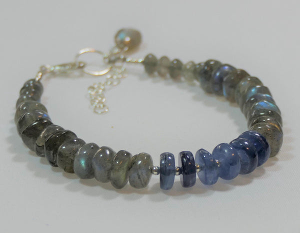 Stormy Labradorite Kyanite Bracelet