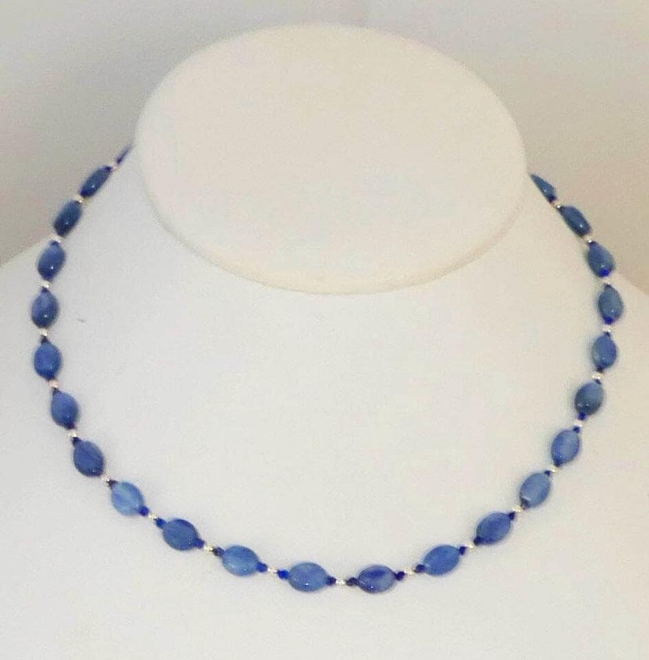 Kyanite Lapis Minimalist Necklace