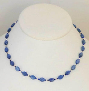 Kyanite Lapis Minimalist Necklace