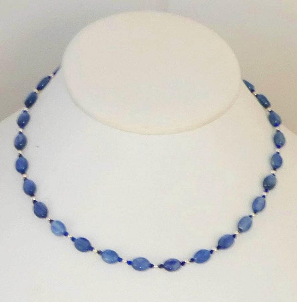 Kyanite Lapis Minimalist Necklace