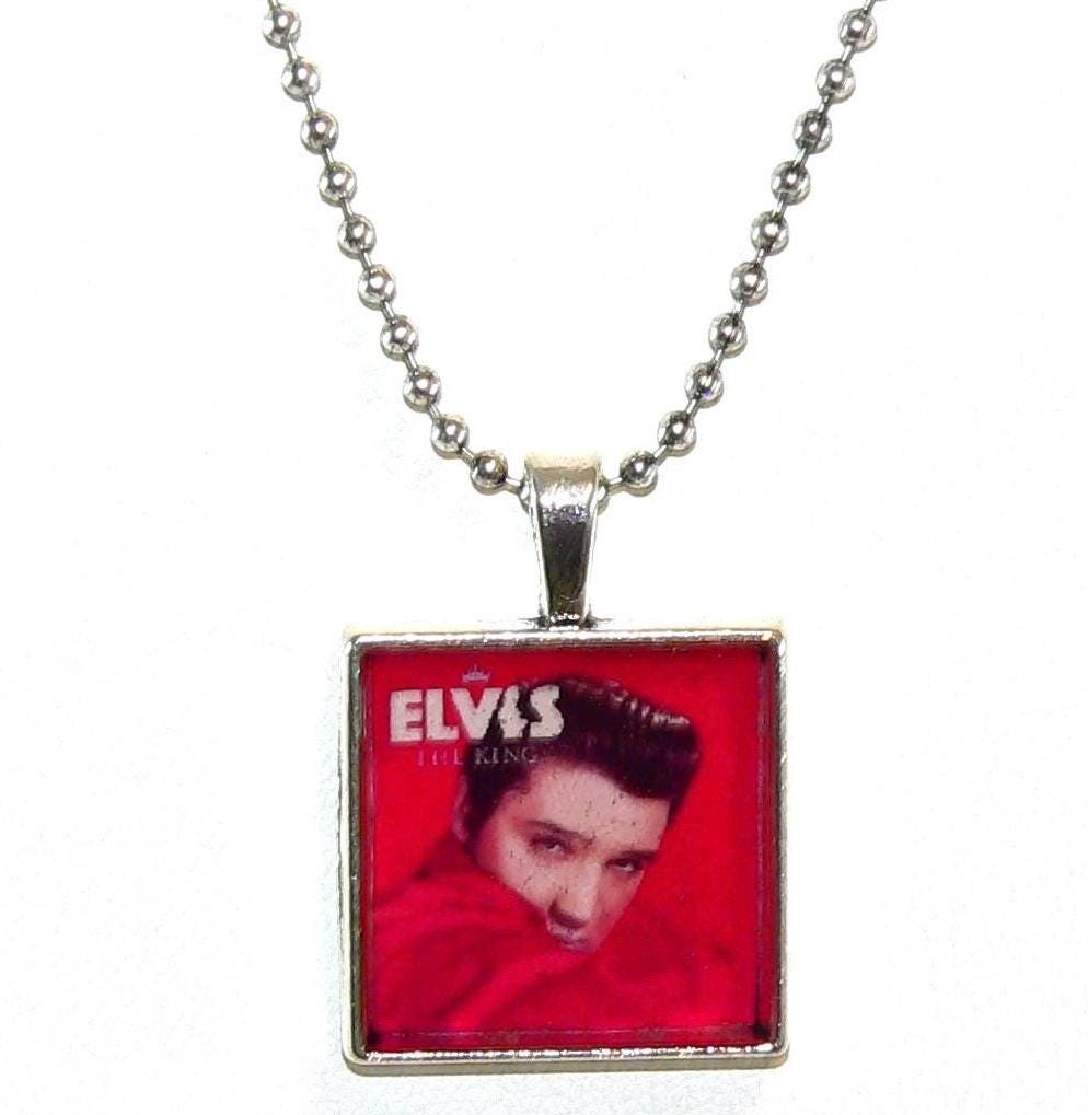 Elvis Presley Necklace | Unique Vintage Music Lover's Elvis Presley Tribute Retro Elvis Necklace
