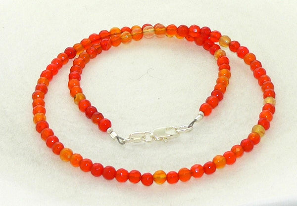 Minimalist Carnelian Choker Necklace with Faceted Gemstone for Everyday Bohemian Style