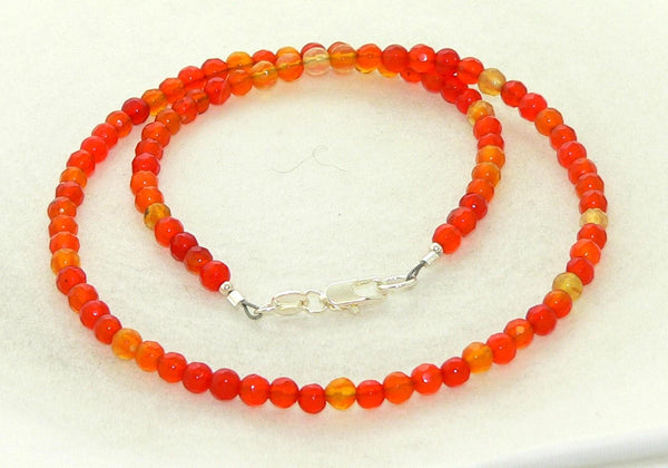 Minimalist Carnelian Choker Necklace with Faceted Gemstone for Everyday Bohemian Style