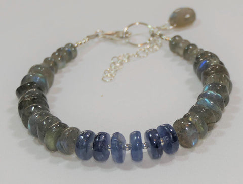 Stormy Labradorite Kyanite Bracelet