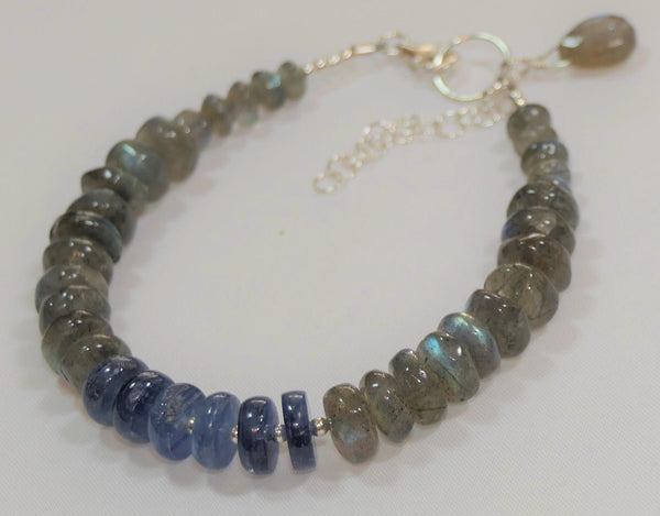 Stormy Labradorite Kyanite Bracelet