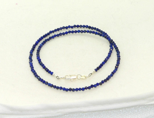 Handcrafted Lapis Lazuli Gemstone Choker Necklace for Boho Minimalist Style