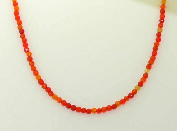 Minimalist Carnelian Choker Necklace with Faceted Gemstone for Everyday Bohemian Style