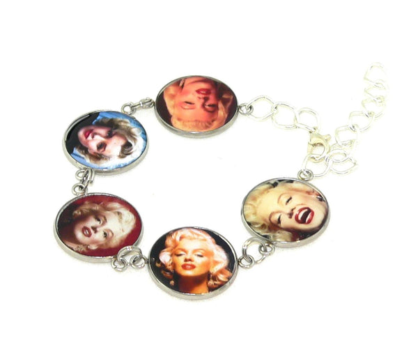 Marilyn Monroe Inspired Artistic Adjustable Statement Bracelet - Unique Handcrafted Hollywood Glamour Accessory
