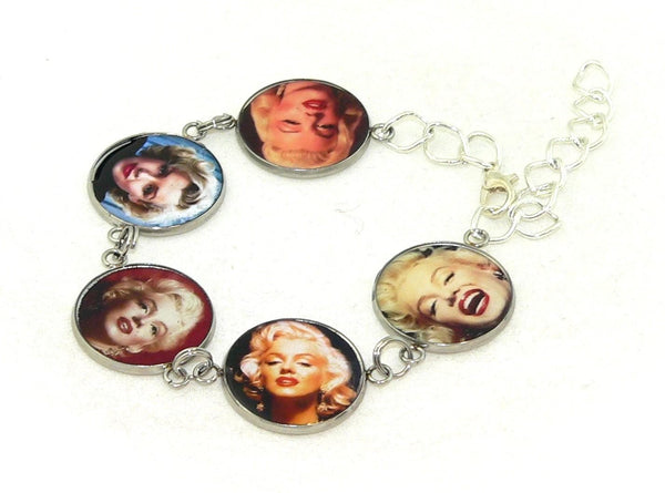 Marilyn Monroe Inspired Artistic Adjustable Statement Bracelet - Unique Handcrafted Hollywood Glamour Accessory