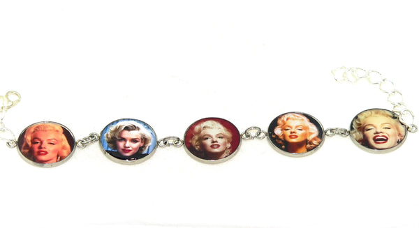 Marilyn Monroe Inspired Artistic Adjustable Statement Bracelet - Unique Handcrafted Hollywood Glamour Accessory