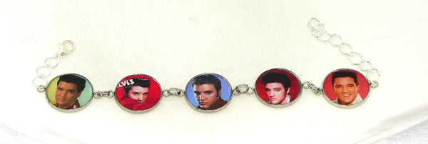 Unique Elvis Presley Charm Bracelet for Music Lovers and Retro Jewelry Fans