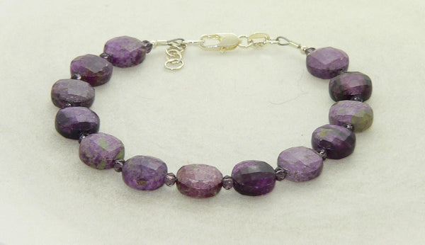Natural Atlantisite Stichtite Bracelet | Sugalite Bravelet | Healing Crystal Jewelry | Boho Gemstone Accessory for Women