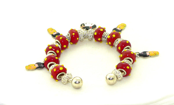 Unique Geisha Charm Bracelet with Japanese Style