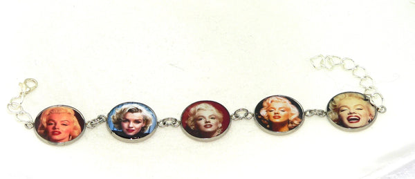 Marilyn Monroe Inspired Artistic Adjustable Statement Bracelet - Unique Handcrafted Hollywood Glamour Accessory