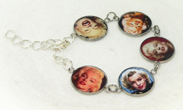 Marilyn Monroe Inspired Artistic Adjustable Statement Bracelet - Unique Handcrafted Hollywood Glamour Accessory