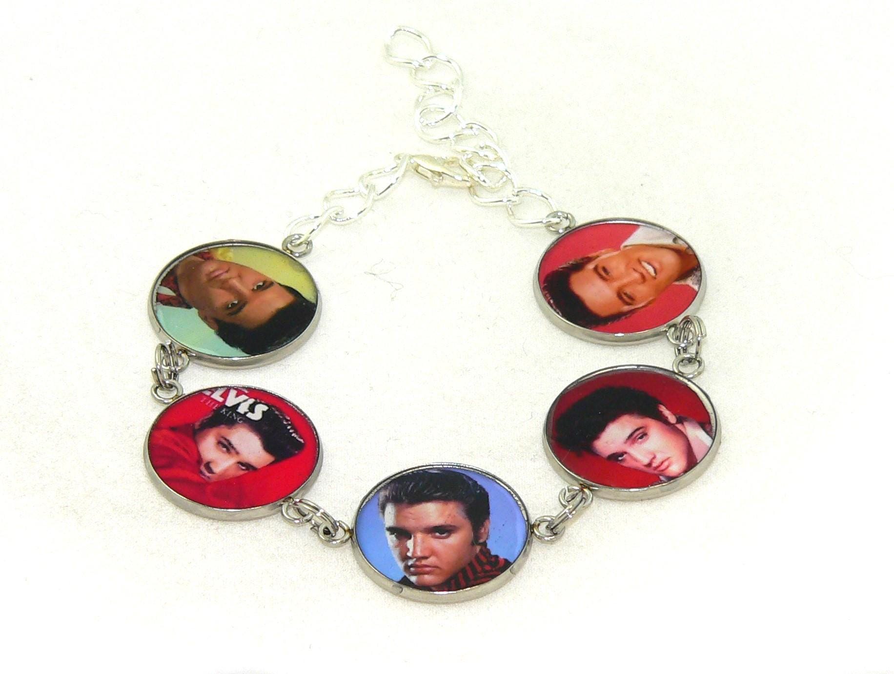 Unique Elvis Presley Charm Bracelet for Music Lovers and Retro Jewelry Fans