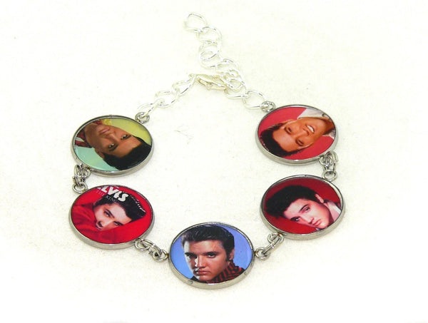 Unique Elvis Presley Charm Bracelet for Music Lovers and Retro Jewelry Fans