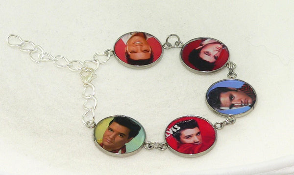 Unique Elvis Presley Charm Bracelet for Music Lovers and Retro Jewelry Fans
