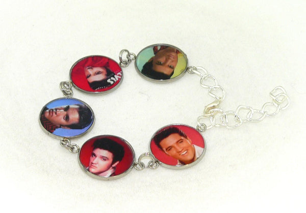 Unique Elvis Presley Charm Bracelet for Music Lovers and Retro Jewelry Fans