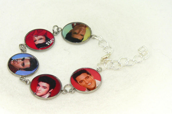 Unique Elvis Presley Charm Bracelet for Music Lovers and Retro Jewelry Fans