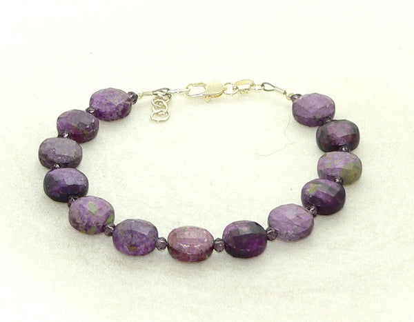 Natural Atlantisite Stichtite Bracelet | Sugalite Bravelet | Healing Crystal Jewelry | Boho Gemstone Accessory for Women
