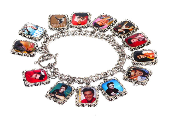 Unique Elvis Presley Charm Bracelet for Music Lovers and Retro Jewelry Fans
