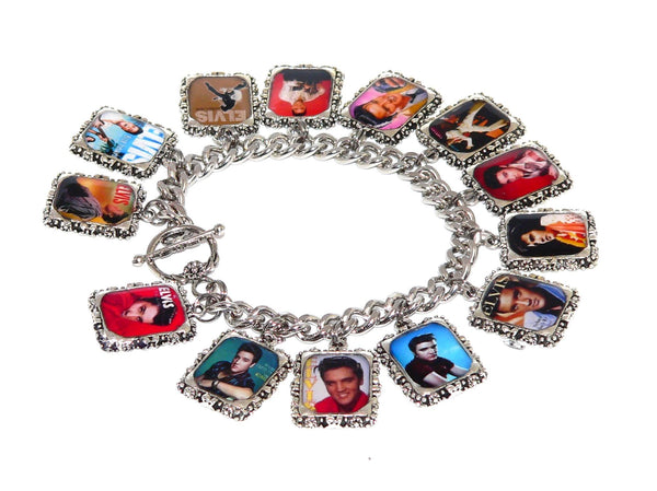 Unique Elvis Presley Charm Bracelet for Music Lovers and Retro Jewelry Fans