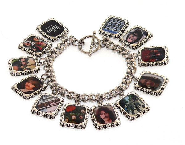 The Beatles Bracelet | Vintage Altered Art Jewelry & Gifts for Music Lovers, Fab Four Album Accessory The Beatles Altered Art Bracelet
