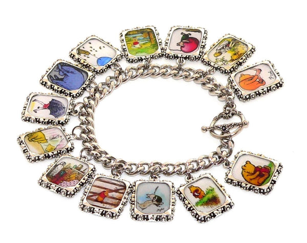 Classic Winnie The Pooh Bracelet Storybook Charm Jewelry Fashion Accessory Gift for Her Disney Winnie Pooh Bear Bracelet