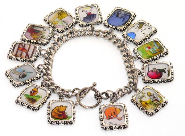 Classic Winnie The Pooh Bracelet Storybook Charm Jewelry Fashion Accessory Gift for Her Disney Winnie Pooh Bear Bracelet