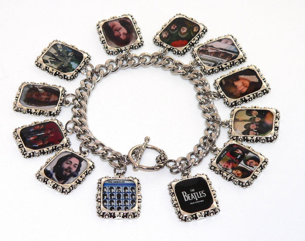 The Beatles Bracelet | Vintage Altered Art Jewelry & Gifts for Music Lovers, Fab Four Album Accessory The Beatles Altered Art Bracelet