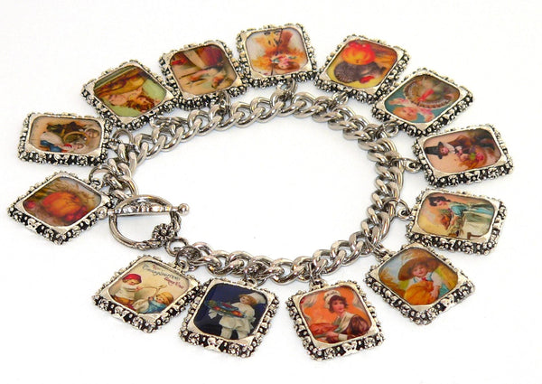 Thanksgiving Bracelet Thanksgiving Altered Art Bracelet Autumn Bracelet Vintage Altered Thanksgiving Bracelet Unique Thanksgiving Jewelry