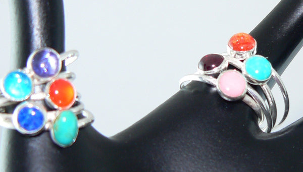 Handcrafted 6mm Carnelian Stacking Ring in Sterling Silver - Sundance Style Gemstone Jewelry